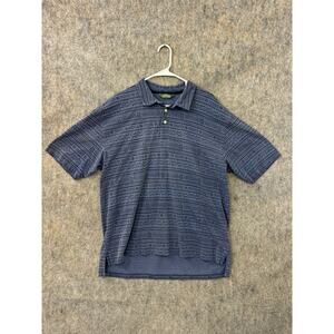 Orvis Men's Short Sleeve Cotton Polo Shirt Aztec Western Geometric Blue Size XL